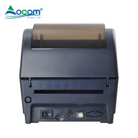 Printer Thermal Langsung Bluetooth USB OCOM OCBP-011 4 Inci Warna Hitam Oranye untuk Label Barcode Desktop di Supermarket