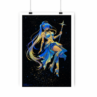 Affiches personnalisées en feuille d'or, impressions sur papier métallisé, affiches avec pelliculage mat, marchandises d'anime et de manga, objets de collection, goodies, posters