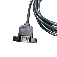 Cable de extensión hembra de cabezal de panel frontal USB 2,0 de fábrica de Utech 1,5 M con tornillo de montaje en panel