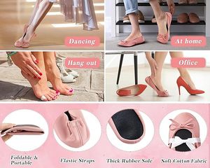 <span class=keywords><strong>Ballerine</strong></span> Pieghevoli Personalizzabili in <span class=keywords><strong>Argento</strong></span> per Estate/Primavera - Scarpe Leggere da <span class=keywords><strong>Donna</strong></span> per Feste e Viaggi, Borsa Regalo Inclusa - Product Image 6
