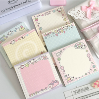 Onglets autocollants Kawaii Chiot sans adhésif, inscriptibles, marque-pages, bloc-notes, pour journal, papeterie DIY, notes autocollantes pour carnet