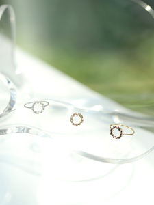 Bague Brilliant02 rose en or 14 carats avec diamants et perles, bijoux de luxe, fabricant de bijoux fins, bague personnalisée, fournisseur OEM ODM, élégante - Product Image 3