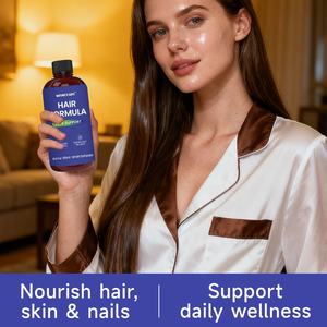 Bebida para el Crecimiento del Cabello con Suplemento Herbal ACORN 500ml Biotina Salud de la Piel y Uñas Líquido Oral Natural Multivitamínico para Adultos Mejora la Inmunidad - Product Image 4