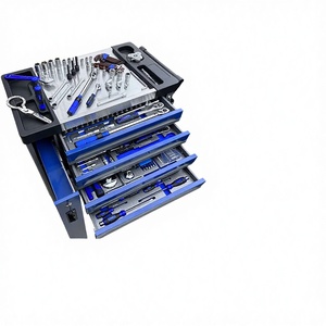 Ensemble d'outils de 424 pièces avec 7 tiroirs et chariot à tiroirs latéraux, armoire à outils mobile pour réparation automobile, poussé à la main, OEM - Product Image 3