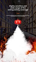 Réservoir de poudre incendie auto-extinguissant suspendu simple de 12 kg, robuste et rond, pour la lutte contre les incendies brusques en atelier intérieur fermé
