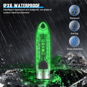 Mini lampe de poche porte-clés 12 modes rechargeable étanche portable edc flash <span class=keywords><strong>light</strong></span> 400 lumens porte-clés torche avec lumière uv jaune - Product Image 4