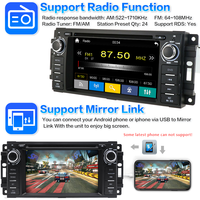 Autoradio pour lecteur CD Patriot Wrangler MP3 sans fil Apple CarPlay Android Auto Mirror Link pour radio AM FM voiture