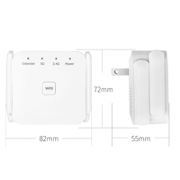 Repetidor WiFi Inalámbrico de 2.4G y 5Ghz, Amplificador de WiFi de 300M y 1200 Mbps, Extensor de Rango Largo de WiFi 802.11AC 5G, Punto de Acceso