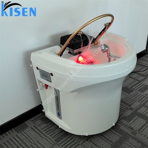 Kisen - Lavabo Portátil de Plástico para Champú con Tanque de Agua, Lavabo Blanco para el Cabello y Accesorios de Estilismo para Uso en Salones de Belleza - Product Image 3