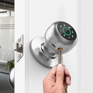 Prix bas pas cher bouton de verrouillage électronique APP Tuya Ble déverrouiller mot de passe empreinte digitale serrure intelligente numérique pour porte en bois - Product Image 3