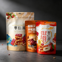 Sachet d'emballage vertical OEM en PET, PE, CPP de qualité alimentaire avec fermeture éclair refermable – Solution pour les fournisseurs de snacks et de noix
