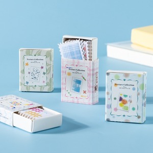 30pcs Decorative Sticker Sheet Square Die-Cut <b>Paper</b> Stickers Self-Adhesive Matte Varnishing Geometric <b>Pattern</b> Home Decoration - Product Image 2