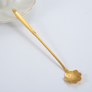 Chất Lượng Cao Thép Không Gỉ Ice Cream & Kẹo Tea Spoon Gương Đánh Bóng Hoa Hình Cho Các Bên Biểu Tượng Tùy Chỉnh - Product Image 5