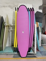 Tabla de Surf de Alta Gama de 8'4 con Textura de Cocodrilo, Fibra de Vidrio, Parte Superior Blanda y Parte Inferior Rígida, Asa Central y Bolsa para Escuela de Surf