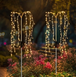 Ngoài Trời Năng Lượng Mặt Trời Pháo Ánh Sáng Bãi Cỏ Không Thấm Nước Nhấp Nháy Chuỗi Ánh Sáng Cho Sân Vườn Patio Giáng Sinh Năm Mới Trang Trí Nội Thất - Product Image 2