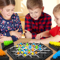Jeu de société éducatif en plastique PP et tissu non tissé, puzzle géométrique en chaîne, échecs, coloré, pour enfants de 8 à 13 ans, interaction familiale