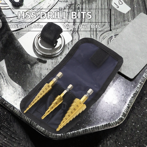 Brocas escalonadas de titanio con vástago hexagonal de 3-12 mm, 4-12 mm, 4-20 mm, de acero de alta velocidad para taladrar madera y metal - Product Image 2