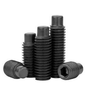 M3 M4 M5 M6 Convex End Machine Screw Grade 12.9 Internal Hex Headless Set Screw DIN915 Black Oxidation Finish - Product Image 4