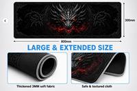 Tapis de bureau gaming grand format Paysage Nature Forêt Montagne, tapis de souris étendu avec bords cousus et base antidérapante pour configuration PC, impression personnalisée