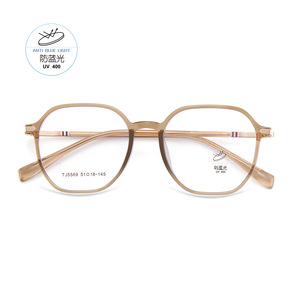 Monture de lunettes ovales G Brand TJ5569 51-18-145 anti-lumière bleue, monture complète unisexe, verres en acrylique, origine Danyang - Product Image 1