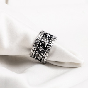 <b>Titanium</b> Steel Rose Star <b>Ring</b> For Men And Women Everyday Wear Jewelry - Product Image 2