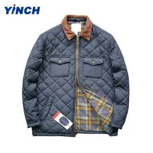 LAYENNE Men's Winter MPV Flannel-Lined Quilted Barn Jacket High Quality Waterproof Loose Type Jacket Flap pockets