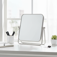 Miroir cosmétique OEM en acier inoxydable, personnalisé, 15 pouces, simple face, pliable, pour maquillage, vente en gros, maison, hôtel