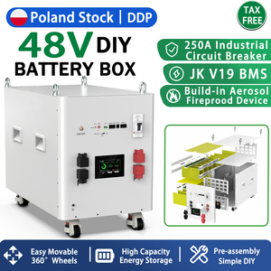 Poland Stock Pre-Assemble 48V 51.2V Stackable 32kWh 33kWh <b>Diy</b> Battery Box with JK V19 BMS Wheeled Lithium <b>Diy</b> Battery <b>Kit</b> - Product Image 1