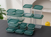 Nieuwe Huishoudelijke Voedsel Fruit Verpakking Opbergdoos, Plastic Bewaardoos, Sorteerdoos, 17 Stuk Een Set Gemengde Bestelling Leverancier Met Herverpakking