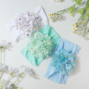 Bebek saç bandı sevimli altın damgalı çiçek çocuk kafa yaz ince bebek saç aksesuarları - Product Image 4