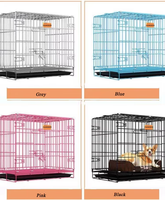 Cage pliable en métal avec plateau et ouverture supérieure sécurisée pour chiens de petite et moyenne taille, idéale pour l'intérieur - Vente en gros