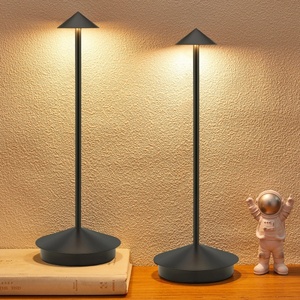 Living Room Bedroom <b>Bedside</b> Table Lamp Rechargeable Desk Lamp with Battery LED <b>Touch</b> 3 Dimming Metal Desk Lamp - Product Image 1