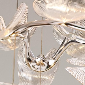 Italian Designer's Creative Petal Chandelier for Living Bedroom <b>Dining</b> & Hotel Villa for Art Master & Model Room - Product Image 4