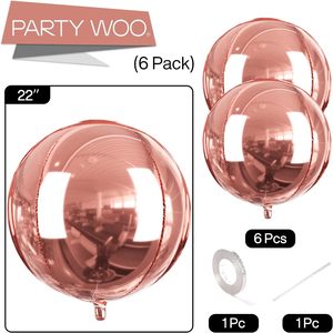 Wholesale 4D Sphere Foil <b>Balloons</b> 22inch Pure Color Eco-Friendly for Christmas New Year Party Wedding <b>Decorations</b> - Product Image 2