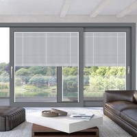 Porte coulissante en aluminium et verre à grande portée Villa Supply avec largeur de panneau sur mesure pour ouverture de terrasse et mur de jardin