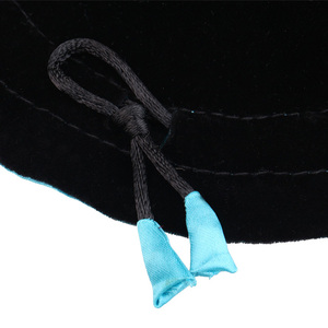 Pochette en velours de luxe recyclable avec cordon de serrage et logo personnalisé pour bijoux, montres, colliers, bagues et lunettes – Vente en gros - Product Image 4
