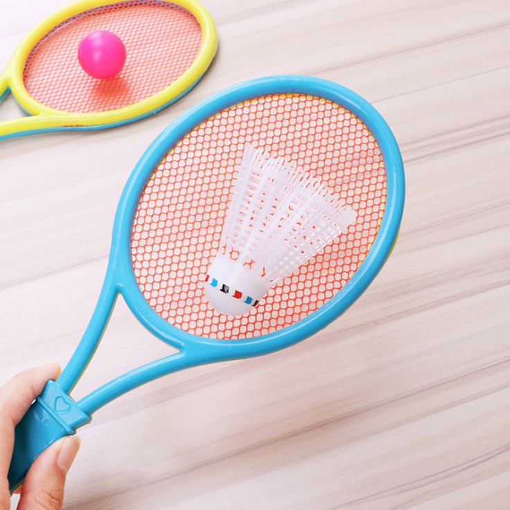 Детская Теннисная ракетка для спорта на открытом воздухе, детский мяч, пластиковая ракетка для бадминтона, игрушка