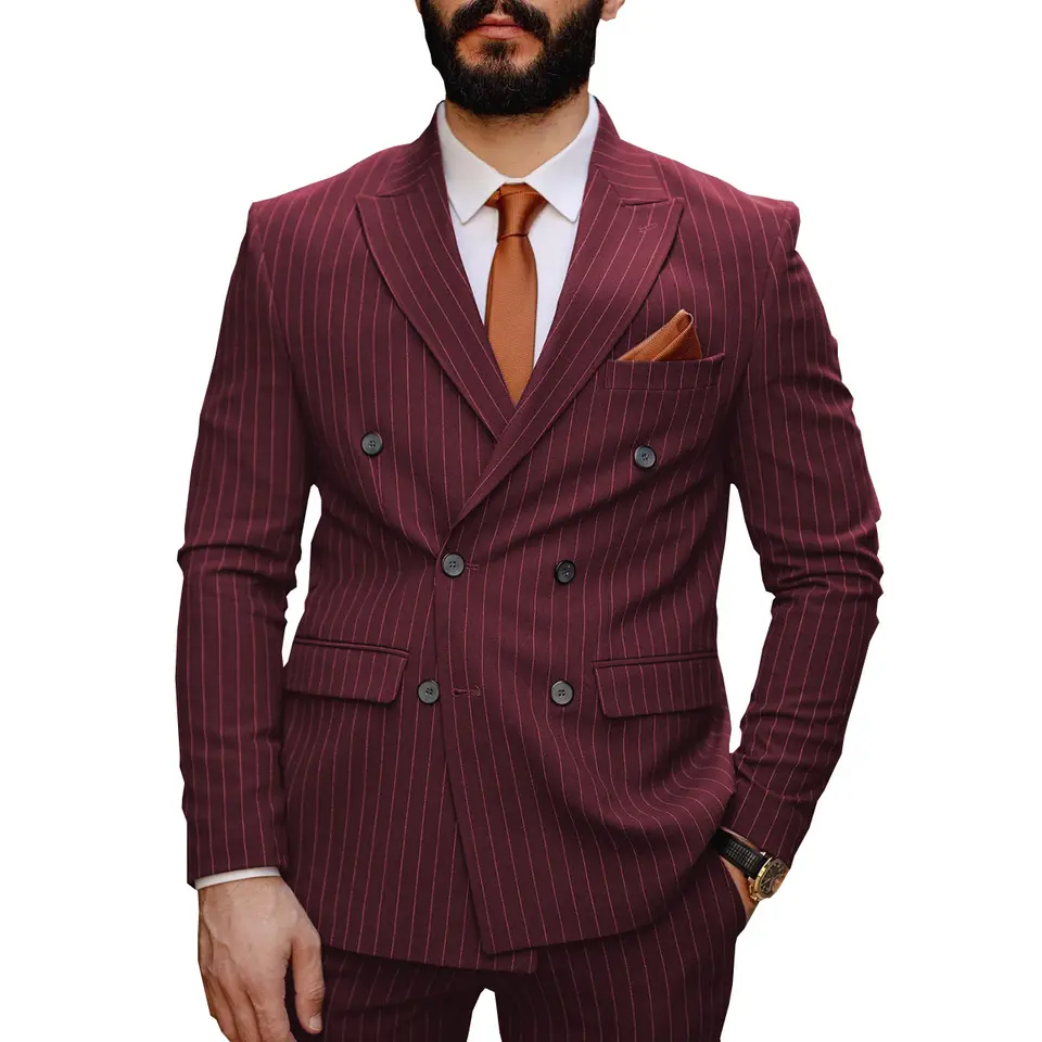 Herenpakken 3-delig slanke pasvorm met één knoop smoking blazer jas broek set, Donkergrijs, XXL