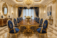 Service professionnel de conception 3D de toute la maison, solution personnalisée pour une maison de luxe, pour une villa royale française