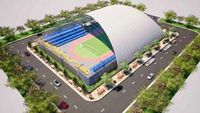 Dôme gonflable en membrane PVDF à installation rapide, taille personnalisée, pour salle de sport intérieure, piscine et stades sportifs