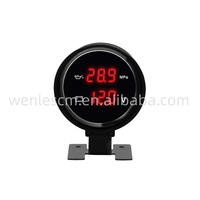 Manomètre universel MrGauge 2 en 1 pour pression d'huile et voltmètre, écran LCD numérique 12V avec éclairage rouge, capteur d'huile 1/8 NPT pour voiture, camion, moto