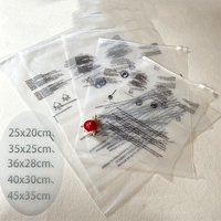 Sacs de rangement transparents en polyéthylène auto-scellants avec avertissement de suffocation pour vêtements, vente en gros directe usine
