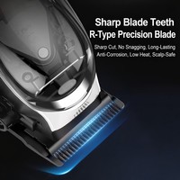 10W 10000RPM Alat Cukur Rambut MagLev Brushless 2500mAh PM Blade Type-C Dock 8 Sisir Taper Adj 36dB 324g Berlapis Elektroplating