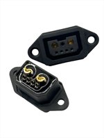 Chargeur de vélo électrique 2 + 4 connecteurs prise pour batterie de berceau mâle femelle boîtier PC 30A Contacts plaqués or pour l'alimentation