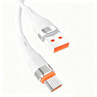 Kabel USB C Pengisian Daya Super Cepat 120W Tugas Berat, Kabel Data Tipe-C Tahan Lama Anti-Lentur untuk Ponsel Android Laptop