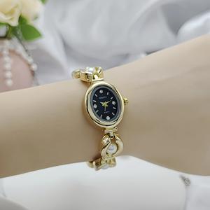 Nuovi <span class=keywords><strong>Orologi</strong></span> da Polso Ovali Vintage per <span class=keywords><strong>Donna</strong></span>, Ragazza e Studentessa, Gioiello Bracciale con Perle - Product Image 4