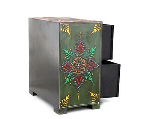 Caja de Joyería de Madera Hecha a Mano con Trabajo de Esmalte Pintado, 4 Cajones, Decoración para Interiores, Regalo de Boda, Artesanía Nirmala - Product Image 4