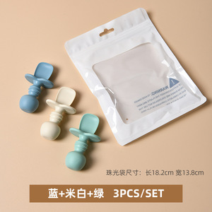 Cuillère d'alimentation pour bébé en silicone, forme de gourde, qualité alimentaire, sans BPA, 0-12 mois, jouet de dentition - Product Image 3