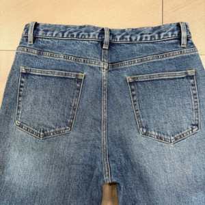 جينز دينيم 100% قطن بتصميم عتيق مخصص عالي الجودة، مغسول بالثلج/الملح/تأثير القرد، بقصة مستقيمة لجميع المواسم - Product Image 5