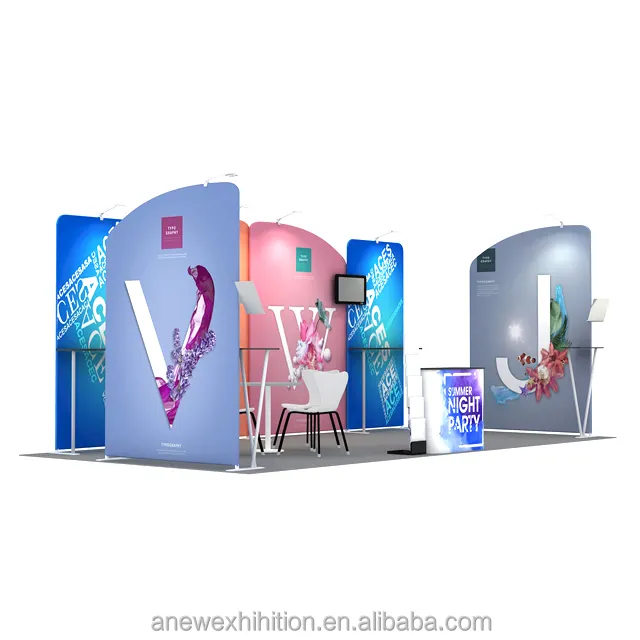 Portable aluminum trade show display stand 10 x 20 booth exhibition for sale